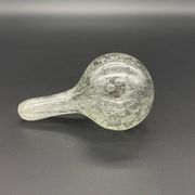 Vintage carafe from Verrerie de Biot in bubble glass with a round stopper.
