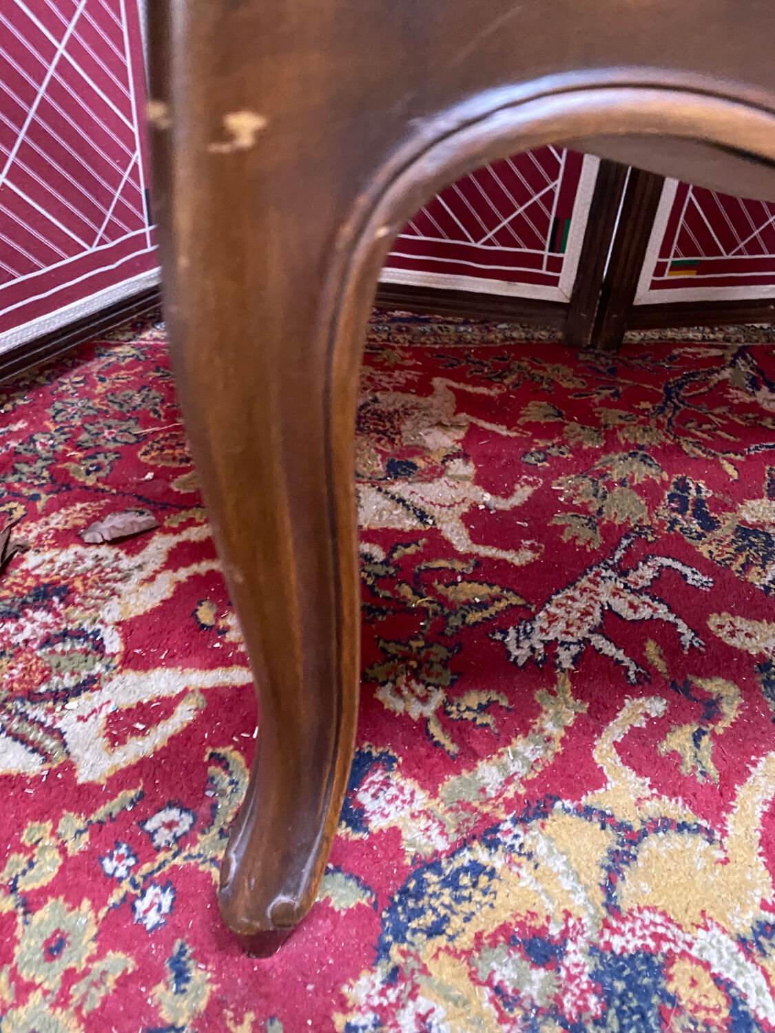 Louis XV style bench upholstered yellow velvet