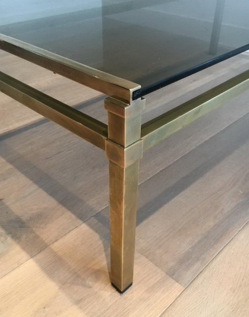 Modernist brass coffee table