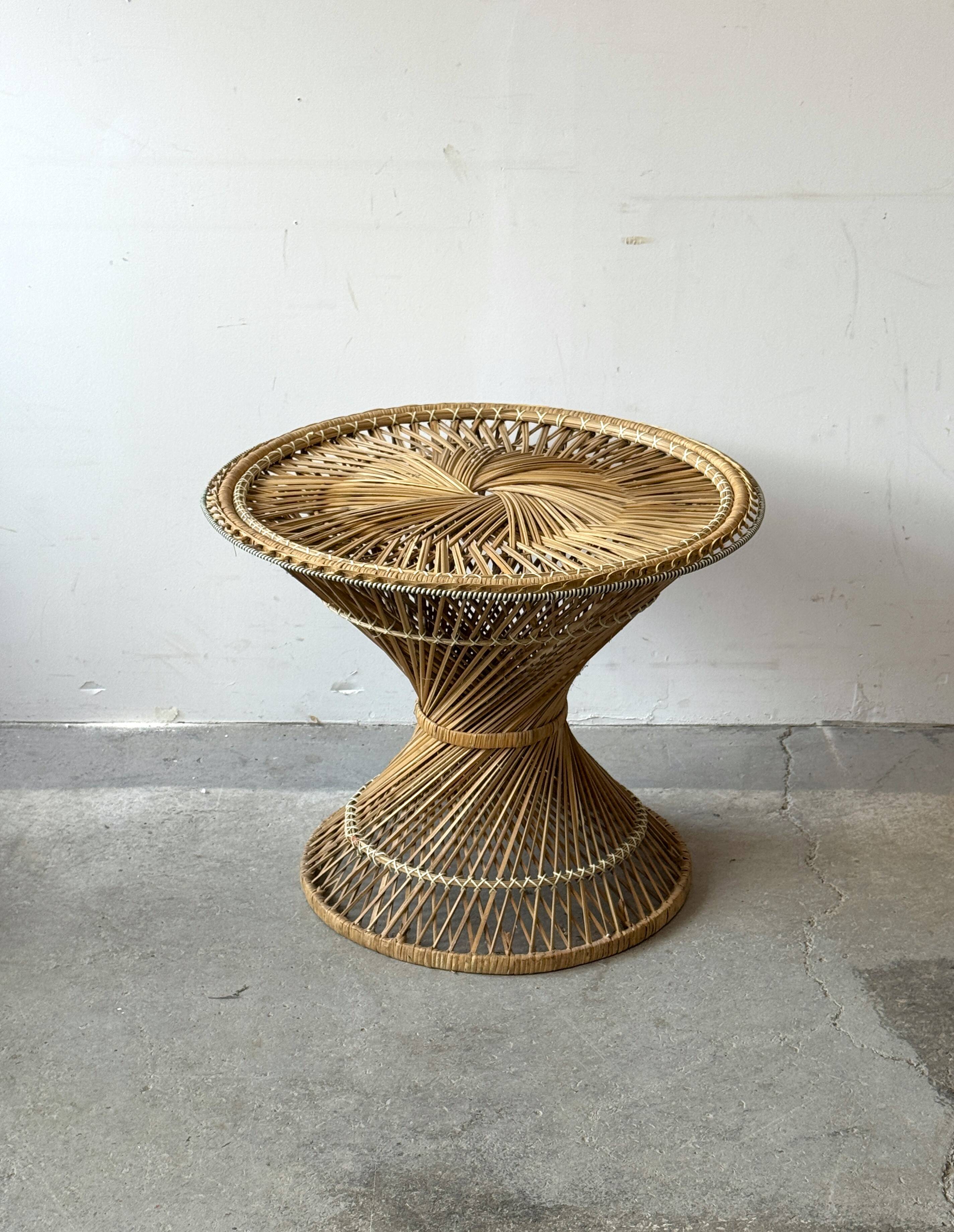 Wicker Coffee Table, Denmark, Vintage
