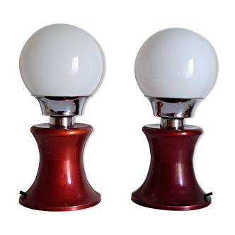 Pair of vintage bedside lamps