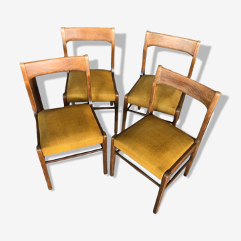 4 chaises Vintage année 60  assises jaune