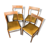 4 chaises Vintage année 60  assises jaune