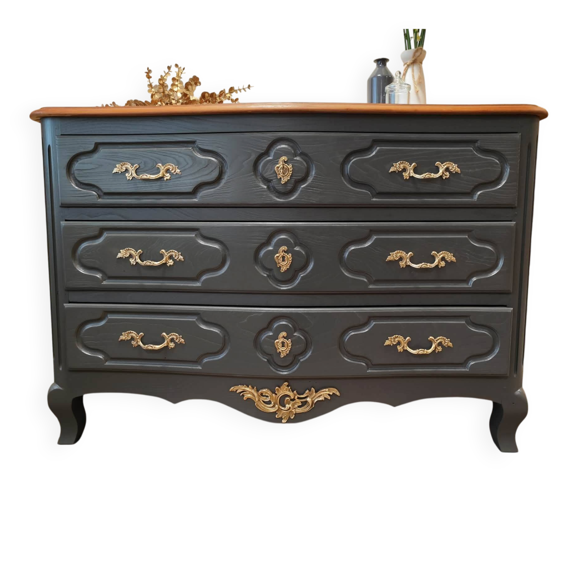Birch wood chest of drawers