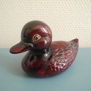 Statuette canard Kanadou sculpture vintage ceramic duck design 80s
