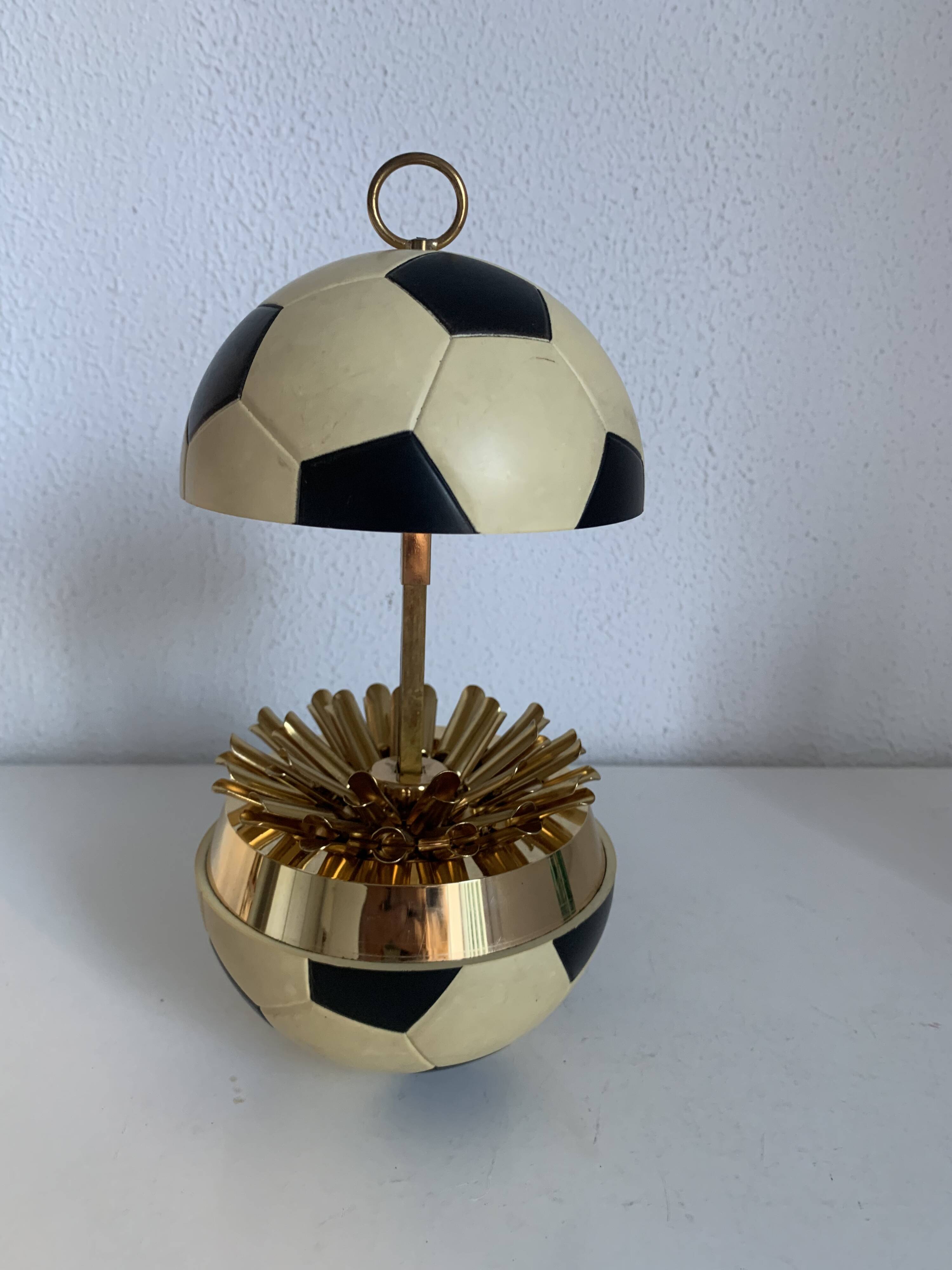 Vintage 1960 cigarette holder football balloon dispenser box - 15 cm