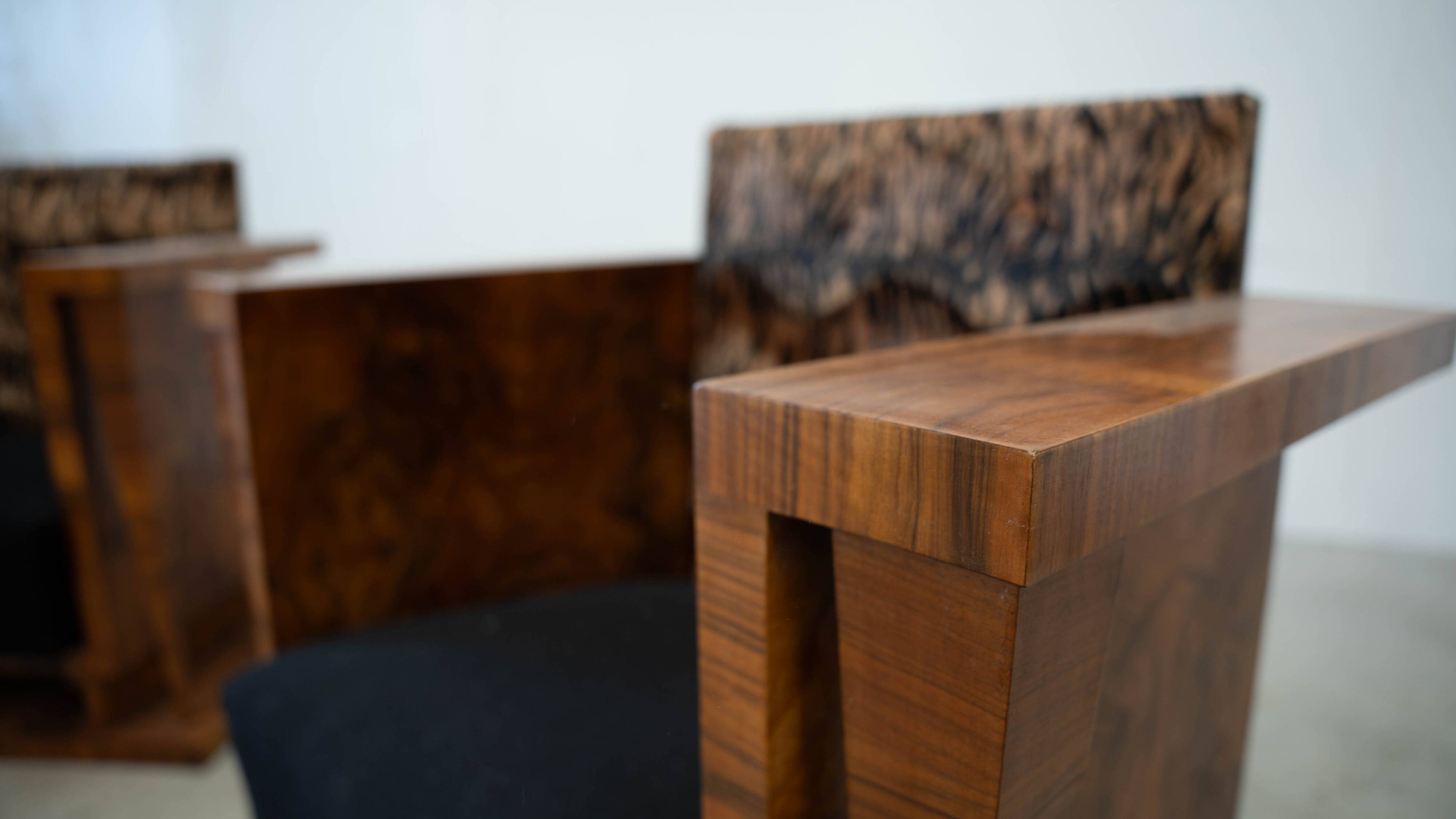 Set of two Art Deco lounge chairs