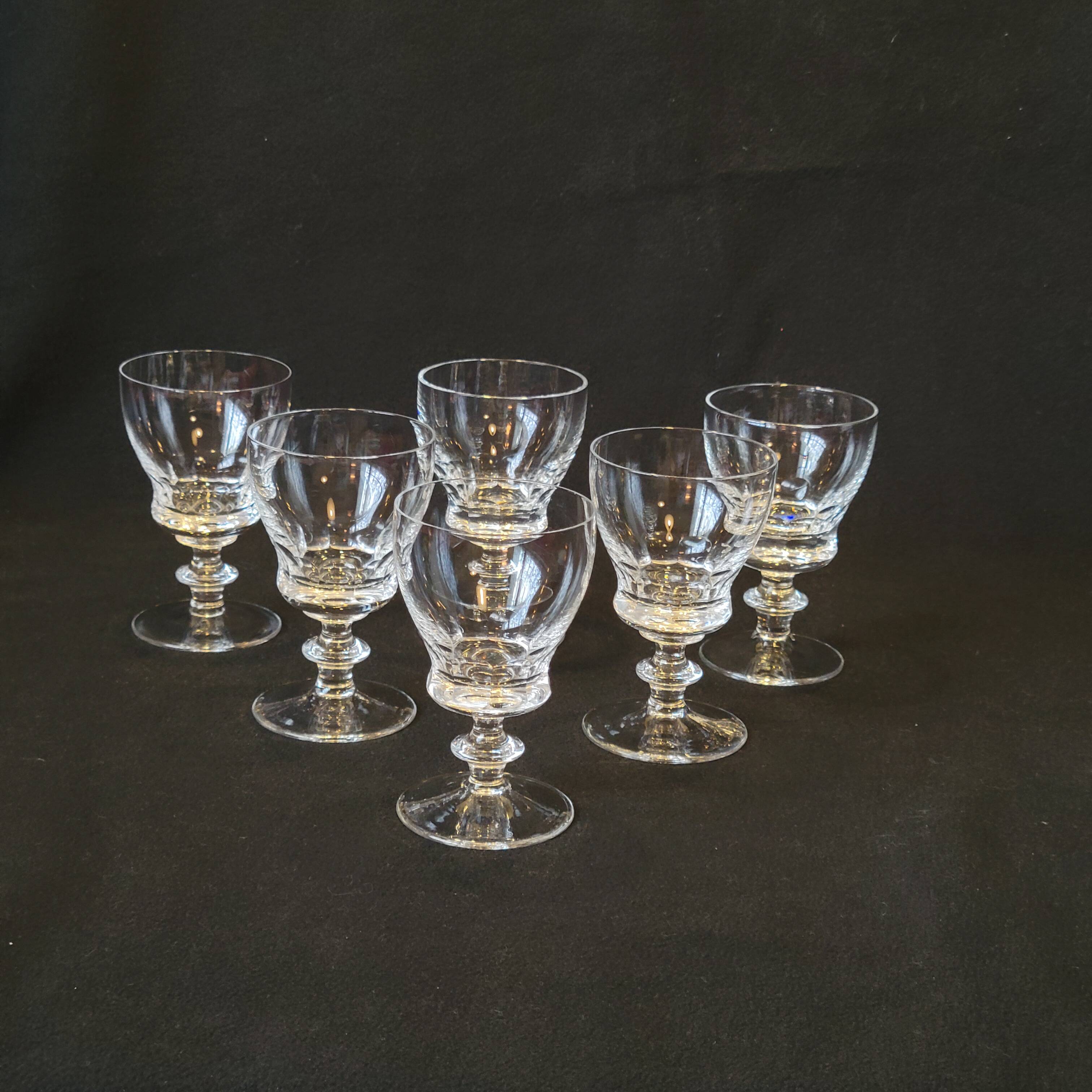 6 Antique Baccarat Cut Crystal Port or White Wine Glasses?