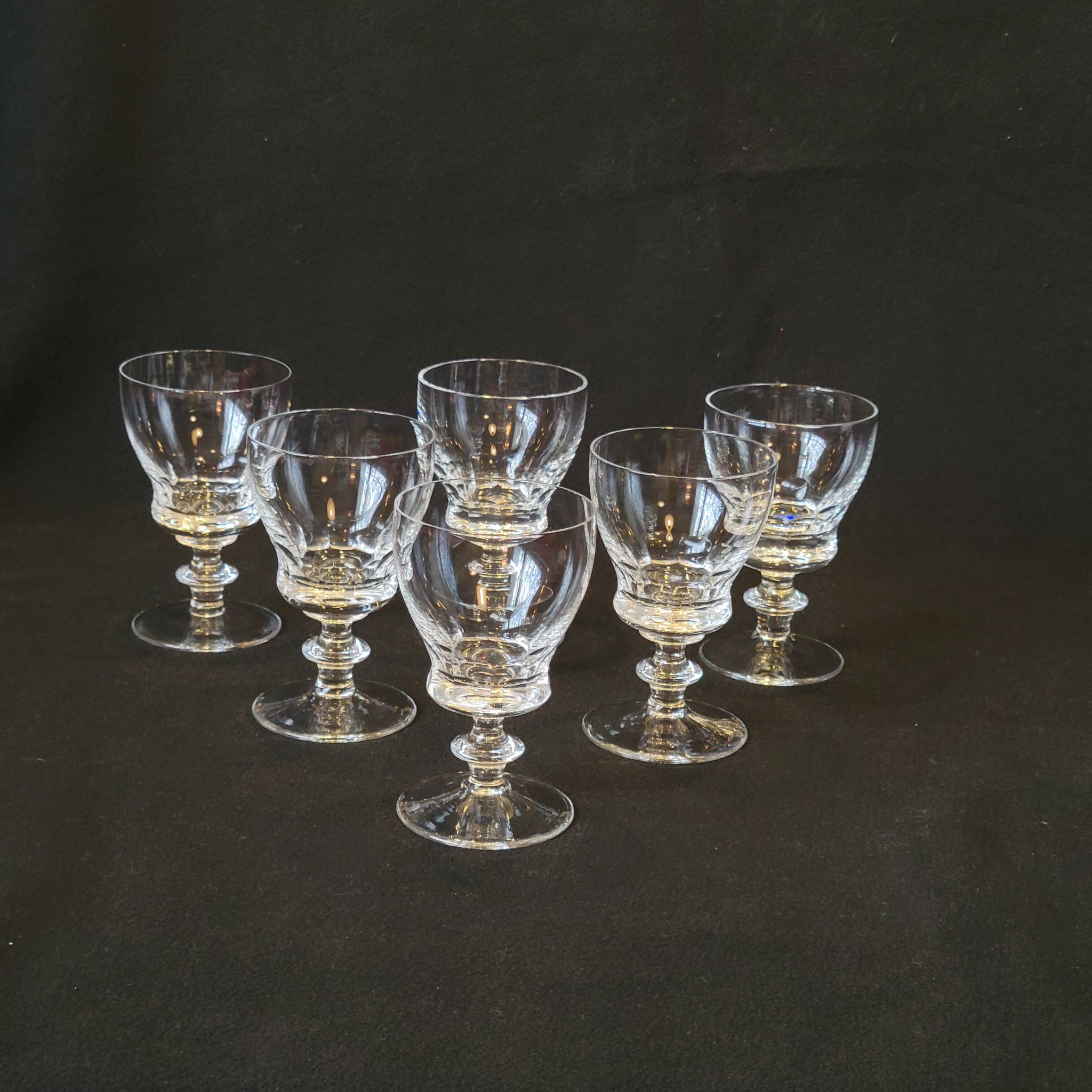 6 Antique Baccarat Cut Crystal Port or White Wine Glasses?