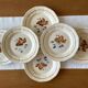 6 antique flat plates in Sarreguemines earthenware