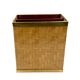 Hollywood regency brass and woven bamboo magazine rack, Metal Linea Nova Italy 1970