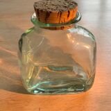 bubbled glass jar with vintage cork
