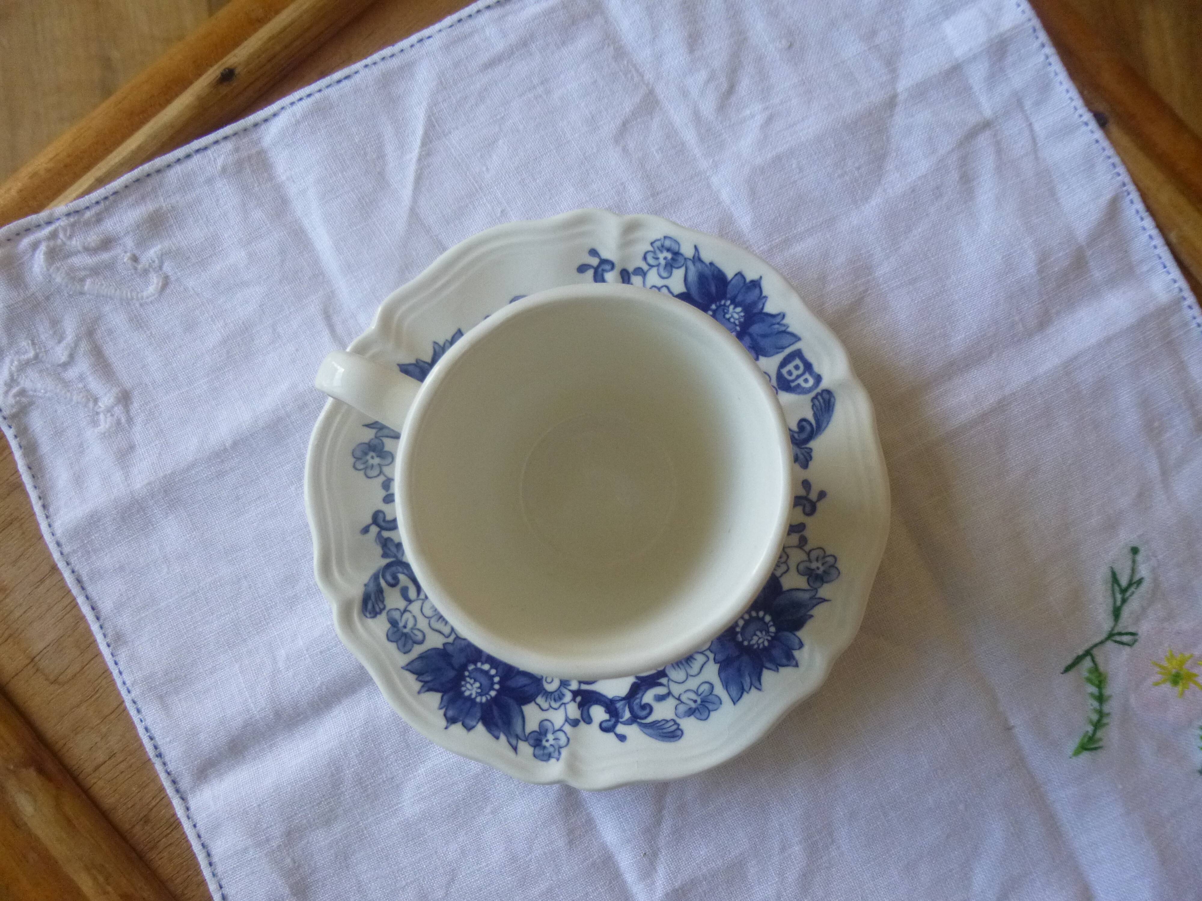 Sarreguemines BP coffee cup and saucer