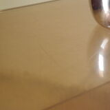 Vintage plexiglas coffee table by Michel Dumas