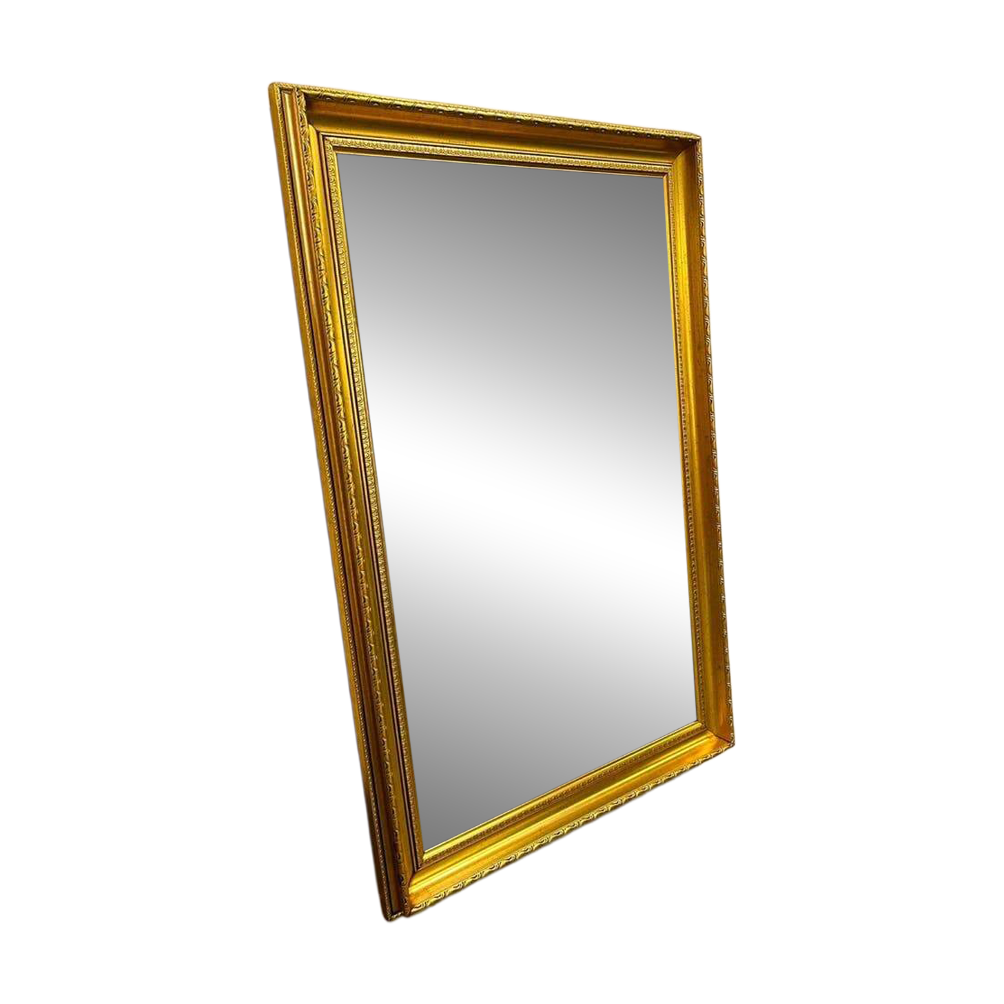 Miroir mural vintage « doré » en verre taillé
