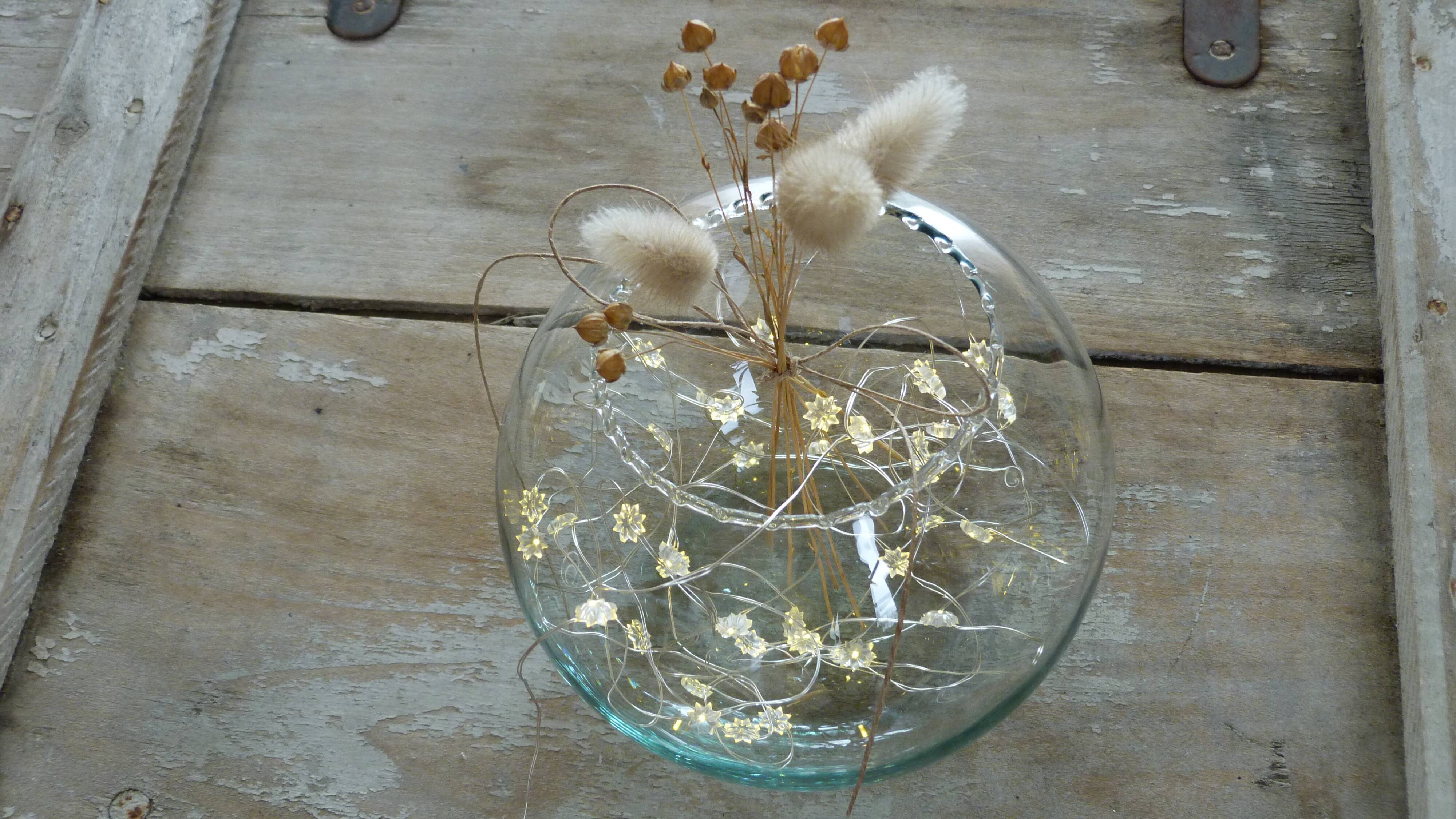 Blown glass ball vase