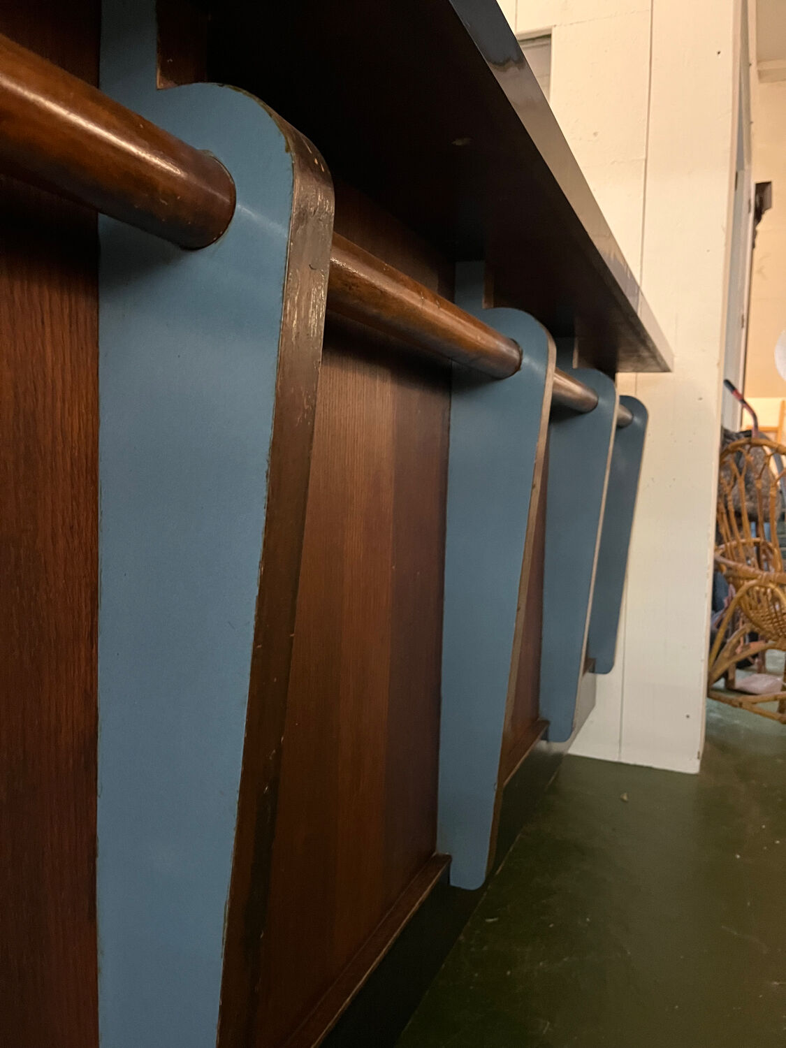 1950s oak and Formica bar