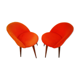 Pair of chairs 70's "moumoute"