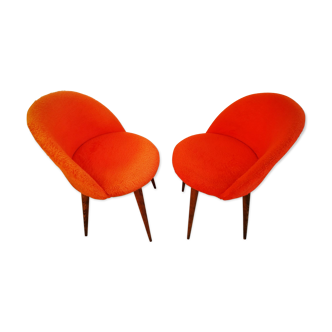 Pair of chairs 70's "moumoute"