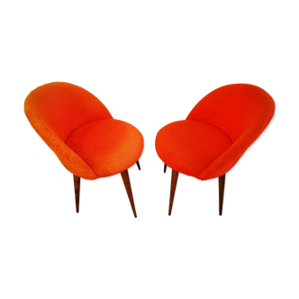 Paire de chaises 70's "moumoute"