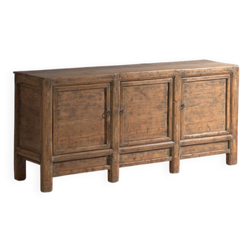 Antique three-door pine wood sideboard – China, circa 1900