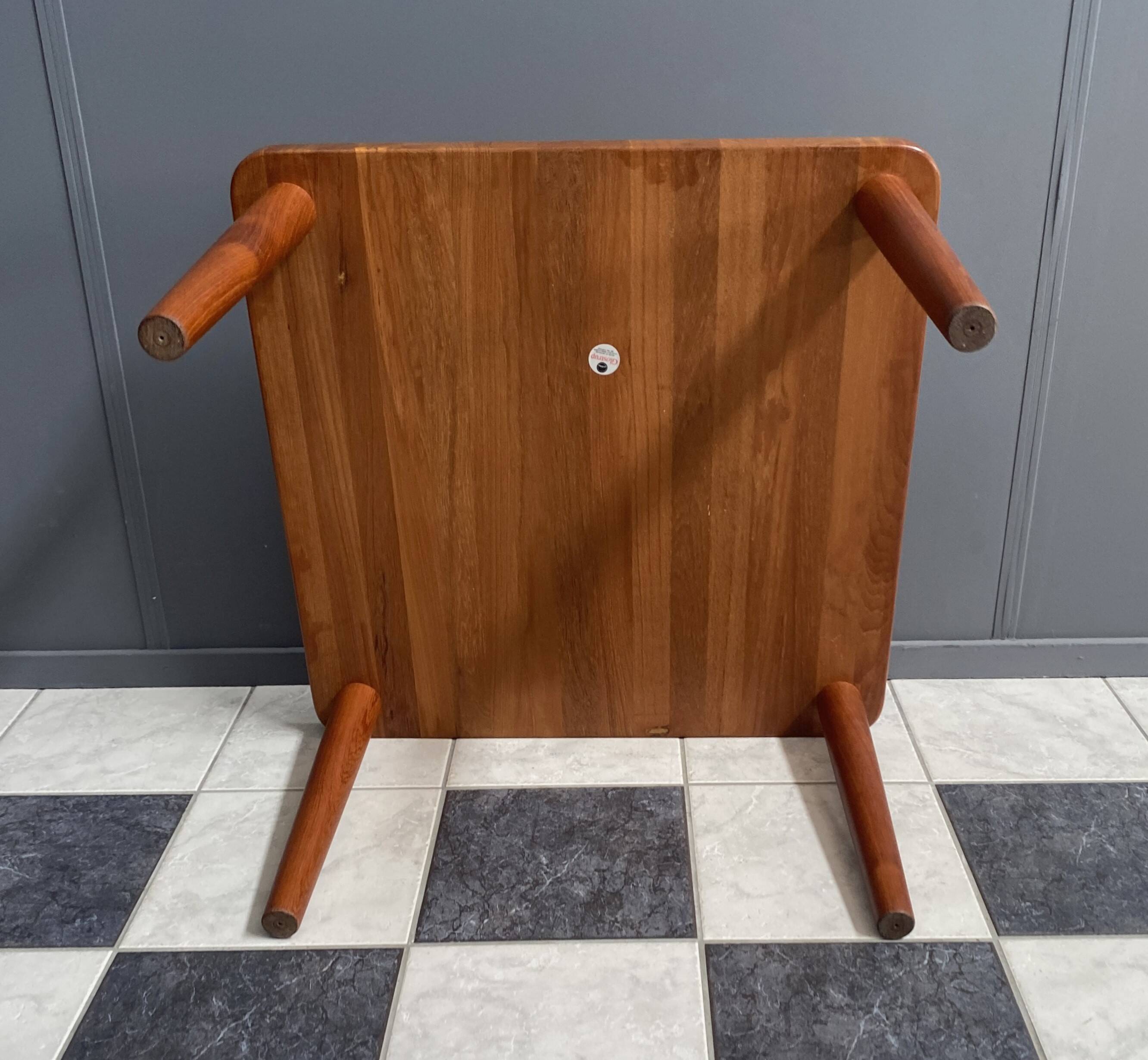 Square Glostup Denmark teak table 1970s