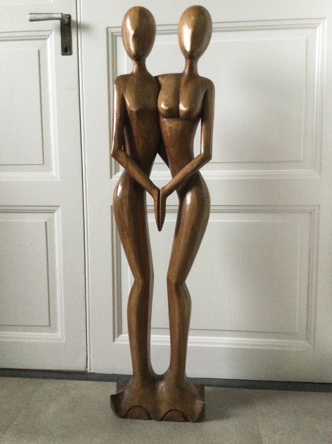 XXL couple sculpture, Scandinavian style, 60s