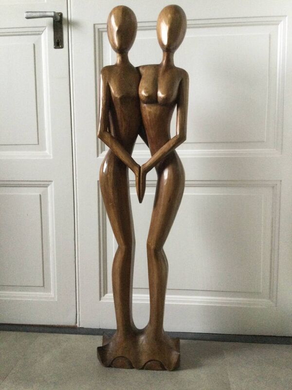 Sculpture couple XXL style scandinave années 60