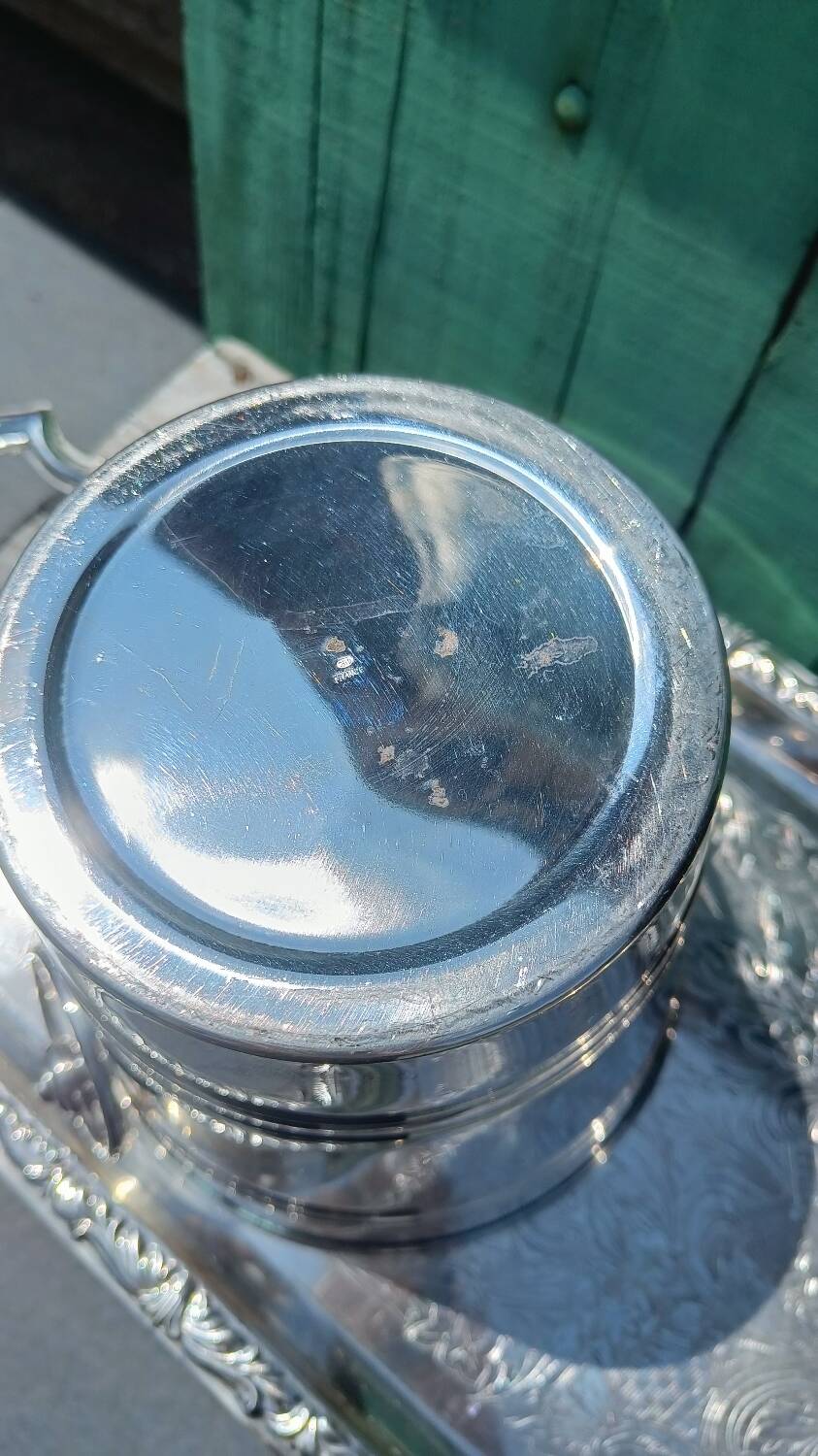 Hallmarked silver metal champagne bucket