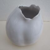 Set of two design white vases