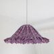 Emilia "purple shell flowers" conical textile suspension with flounce