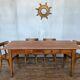 Old farmhouse table early XXth legs spindles solid wood