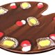 1960s Cheese platter in the shape of a painter's palette Glazed ceramic