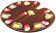 1960s Cheese platter in the shape of a painter's palette Glazed ceramic