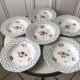 set of 6 hollow plates Digoin Sarreguemines model "Bastia" years 30-40