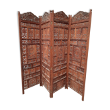Asian screen in cut-out wood