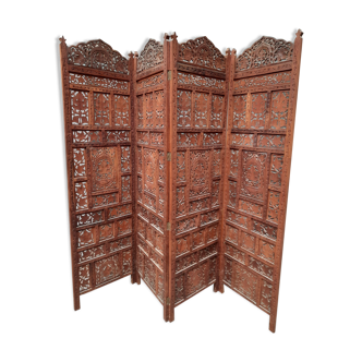 Asian screen in cut-out wood