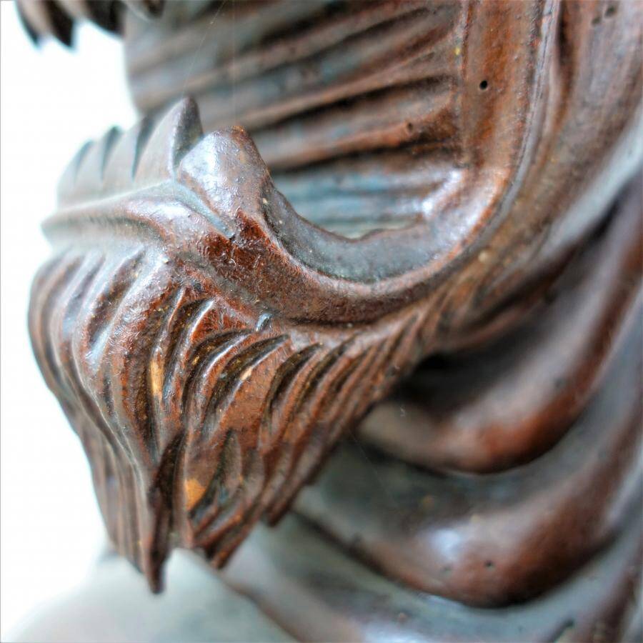 Antique Asian side table with Pixiu