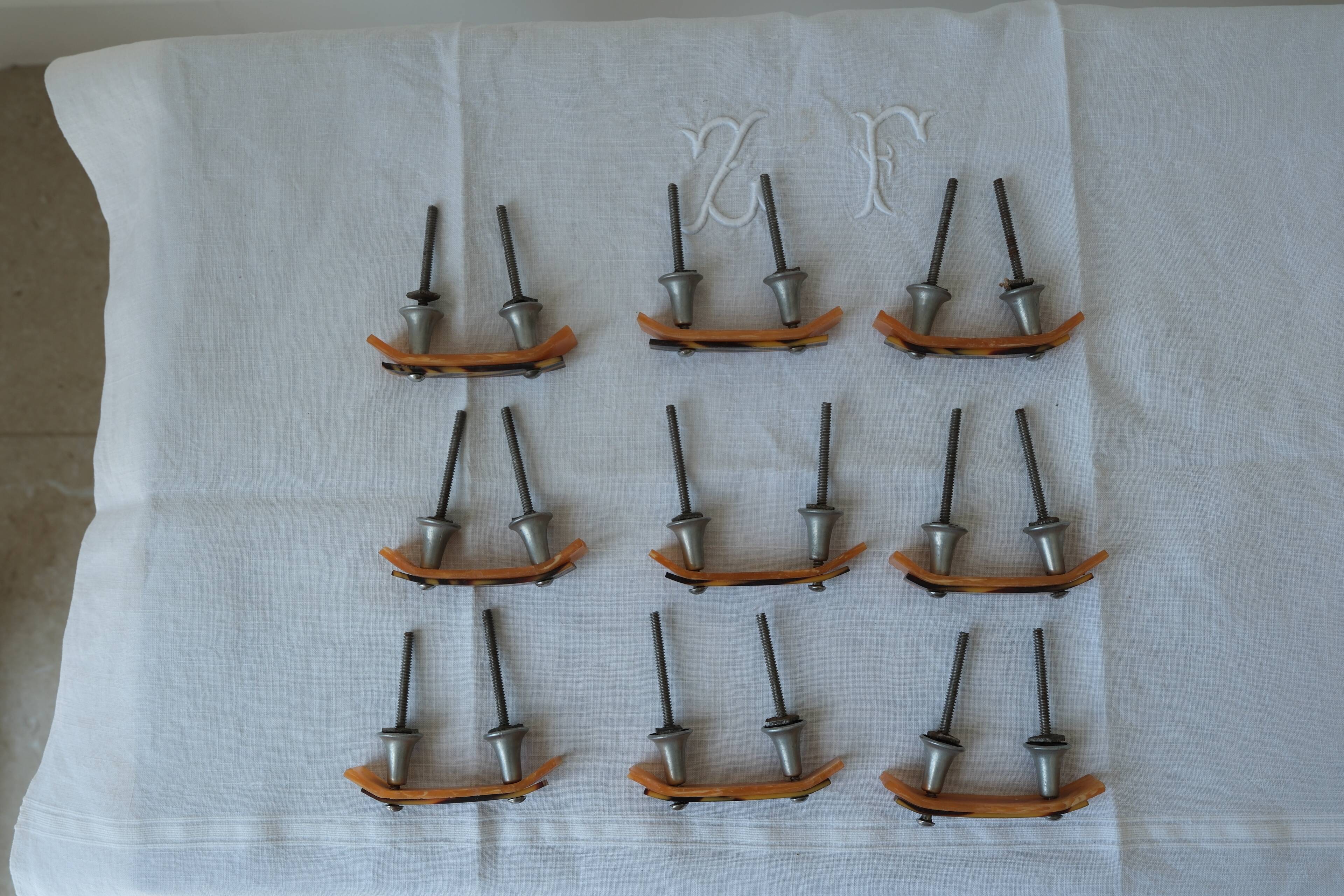 Set of vintage furniture handles