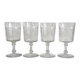 4 Baccarat cut crystal water/wine glasses, Chicago model