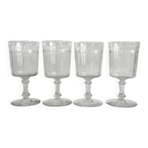 4 Baccarat cut crystal water/wine glasses, Chicago model