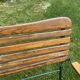 Banc de jardin vintage fer forgé et bois