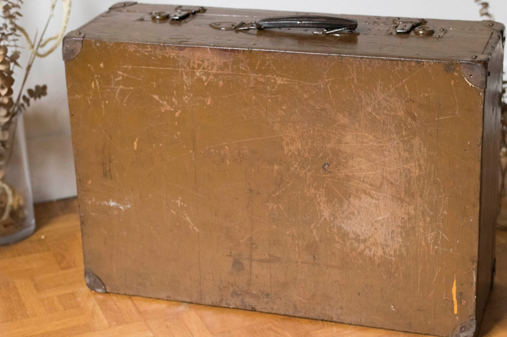 Old suitcase -vintage travel trunk