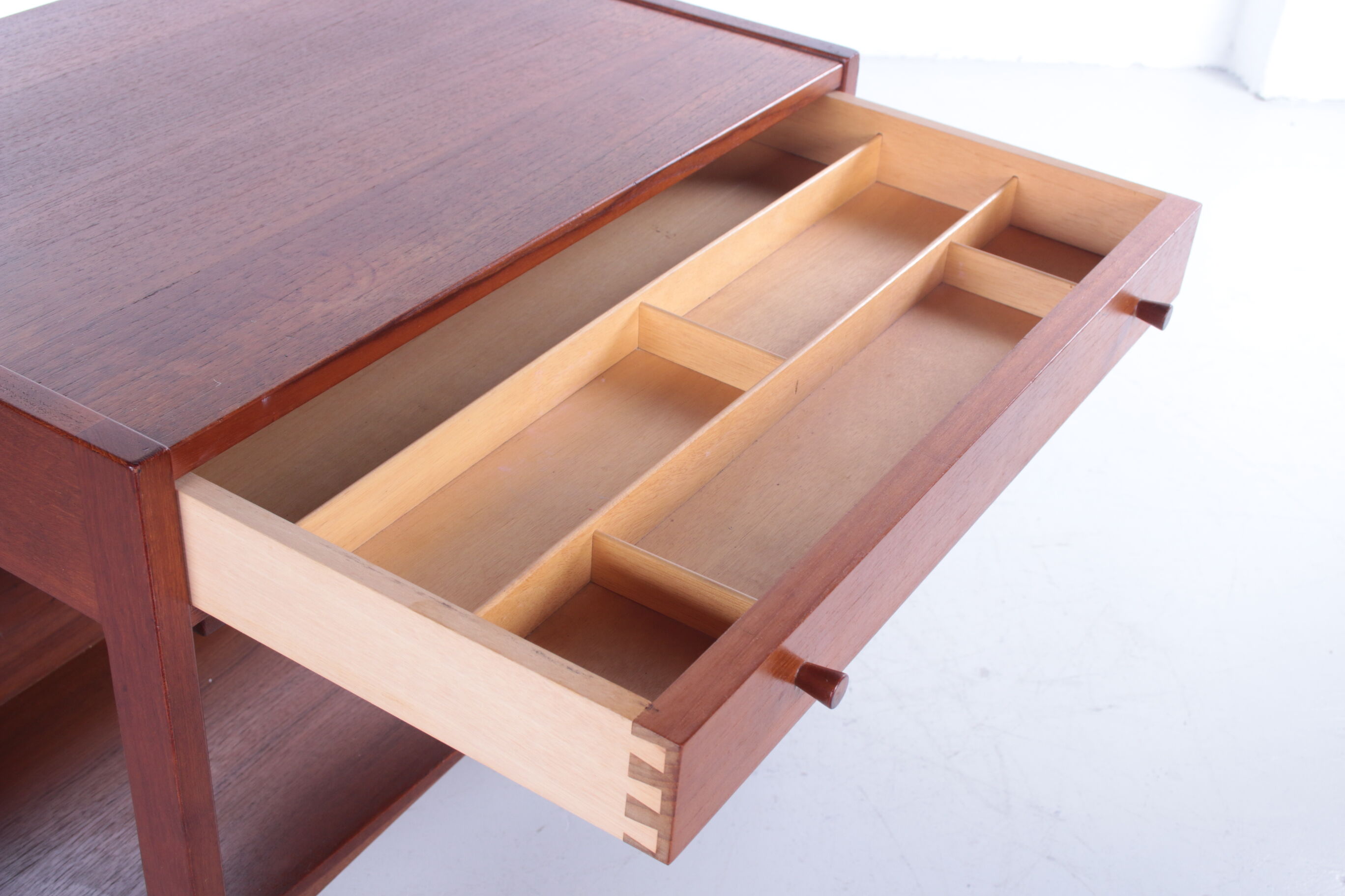 Danish Design Teak Wooden Side Table and Sewing Box,1960s