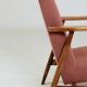 Paire de fauteuils vintage rose poudré 1970 moderne scandinave 
