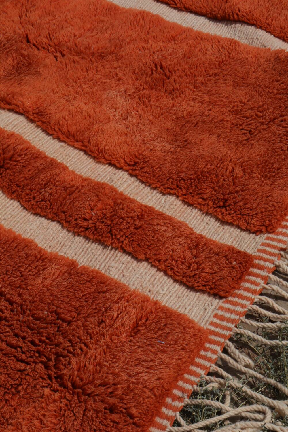 Moroccan Berber rug Mrirt orange terracotta