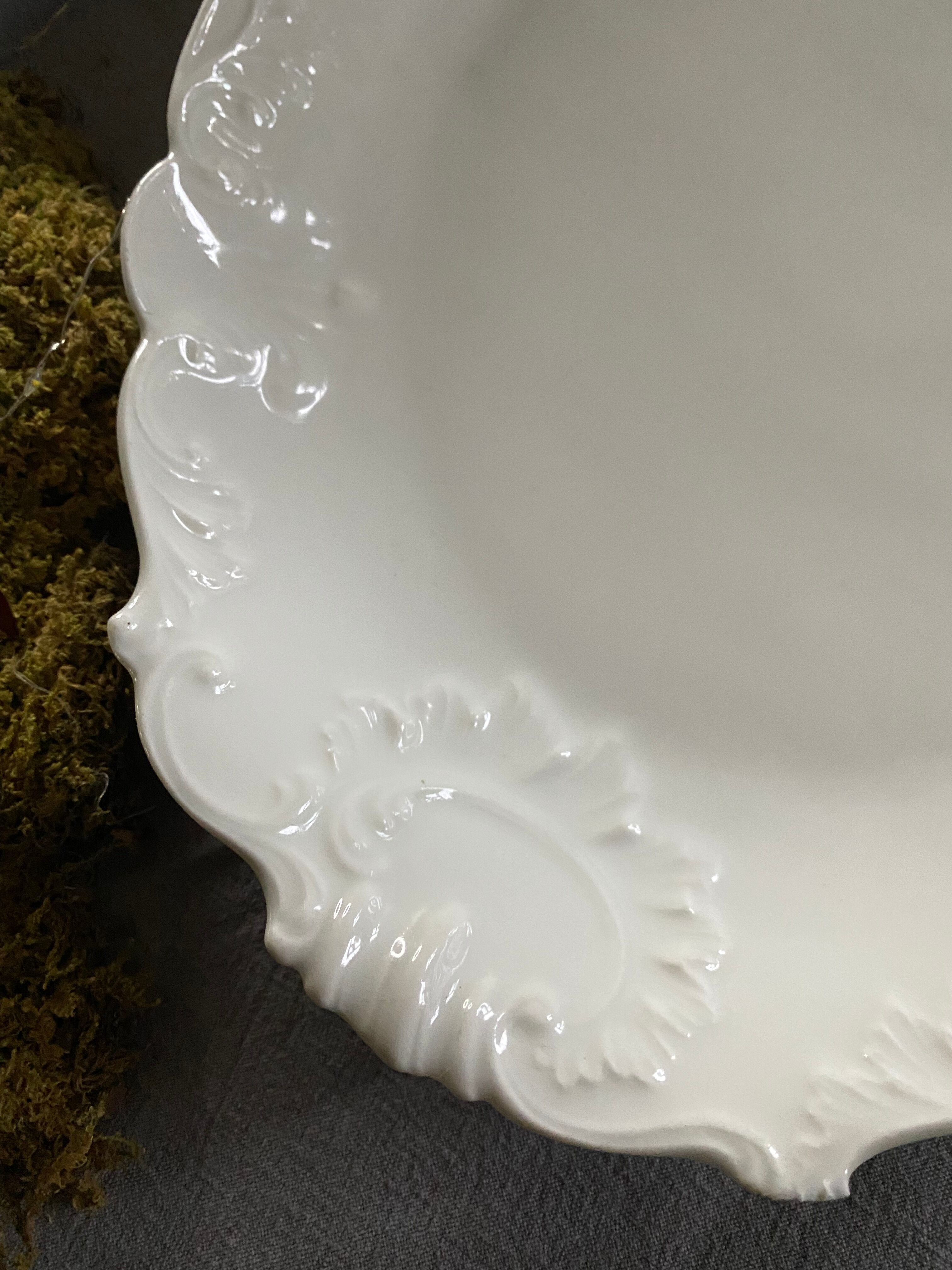 Ramequins Limoges France - Lot De 6 Porcelaine Rouge Et Or + 8 Soucoupes - Occasion