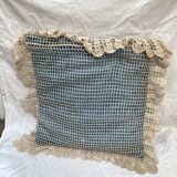 Vintage crochet cushion, from 1970