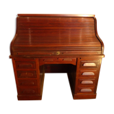 Ancien bureau américain en acajou à cylindre