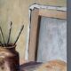 Artist studio, oil on canvas signed D Funes.